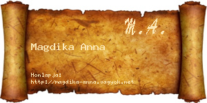 Magdika Anna névjegykártya